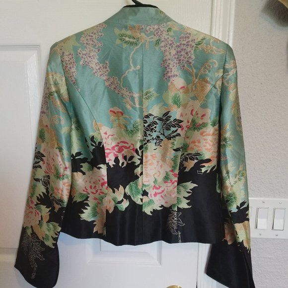 STUNNING ASIAN SILK JACKET!!  8 - 10 EUC, GORGEOUS - Picture 7 of 10